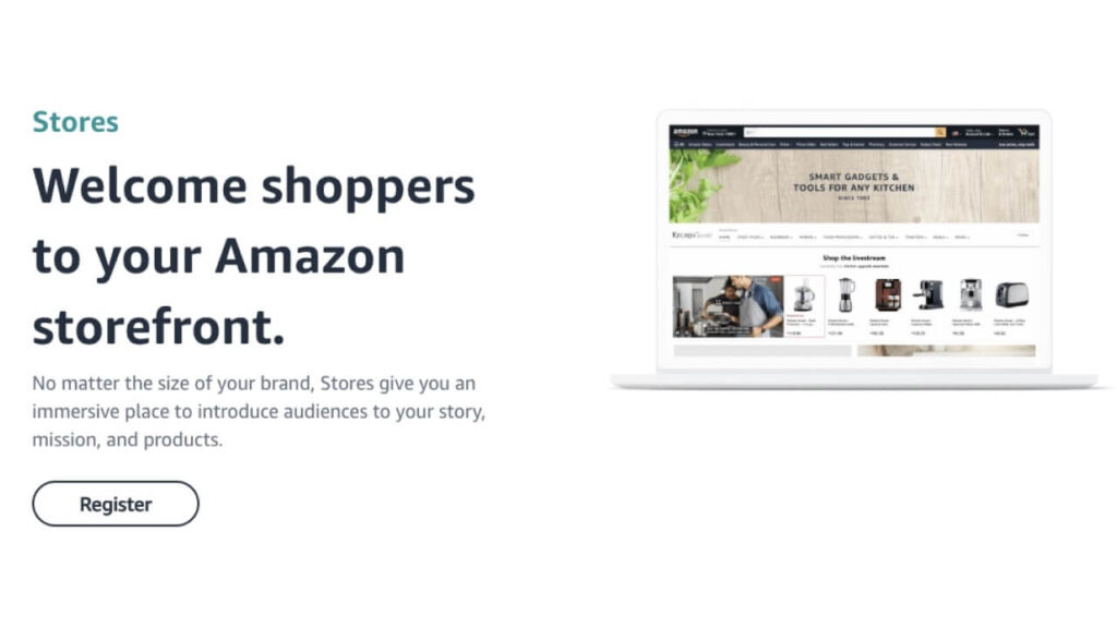 Amazon Storefront home page.