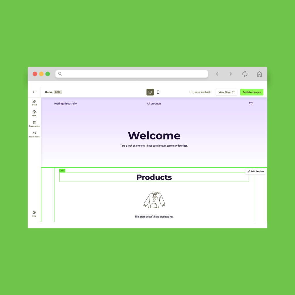 A screenshot mockup showing how to create and design a Printify Pop-Up Store.