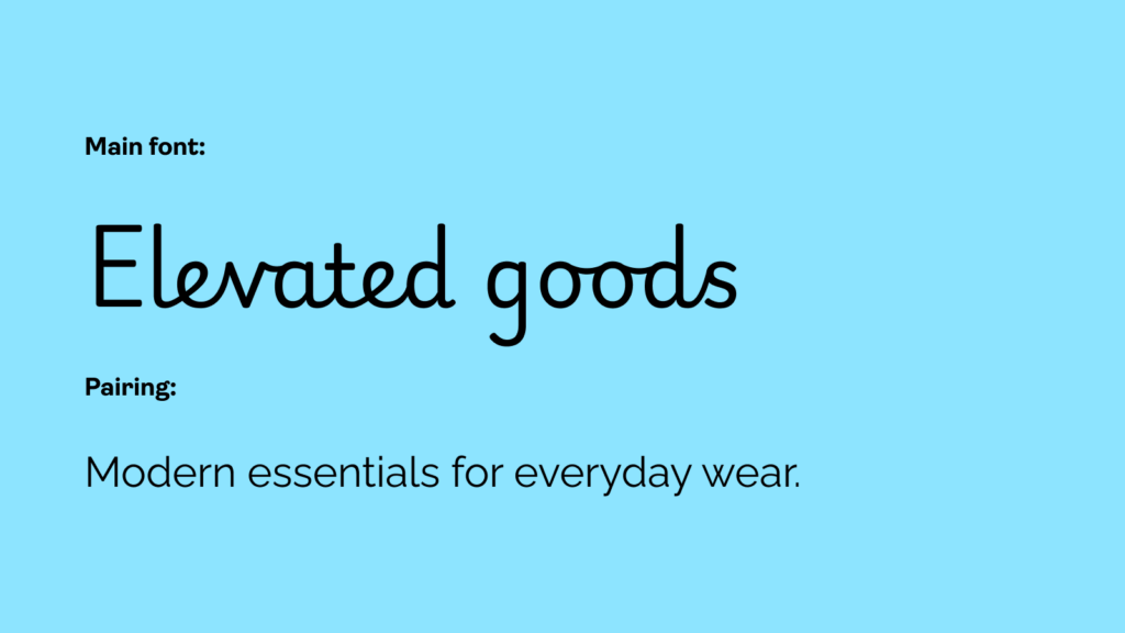 A Playwrite USA Modern and Raleway font pairing: an example of the best fonts for t-shirts.