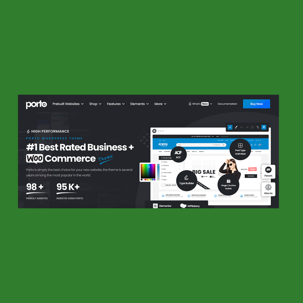 Screenshot of the Porto template.